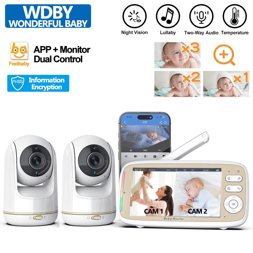 Audio Music To Video - VB803 PRO Baby Monitor with 2pcs