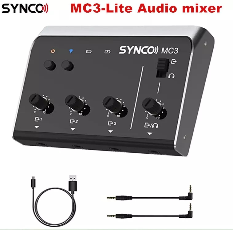 Audio Music Mixer - Synco MC3 Lite Audio Mixer 4