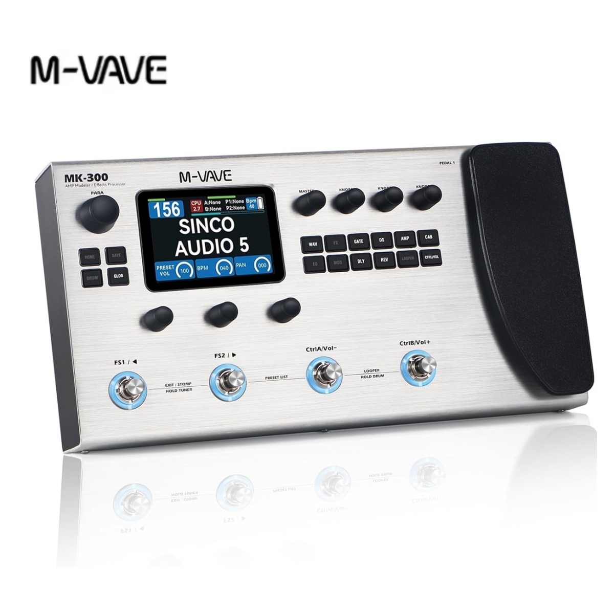 Looper Pedal Guitar - M-VAVE MK-300 White Professional Guitar Effects