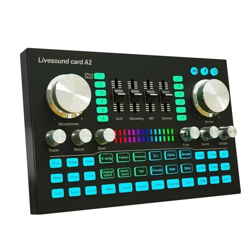 Audio Music Mixer - A2 Soundcard live Sound Card Bluetooth-compatible