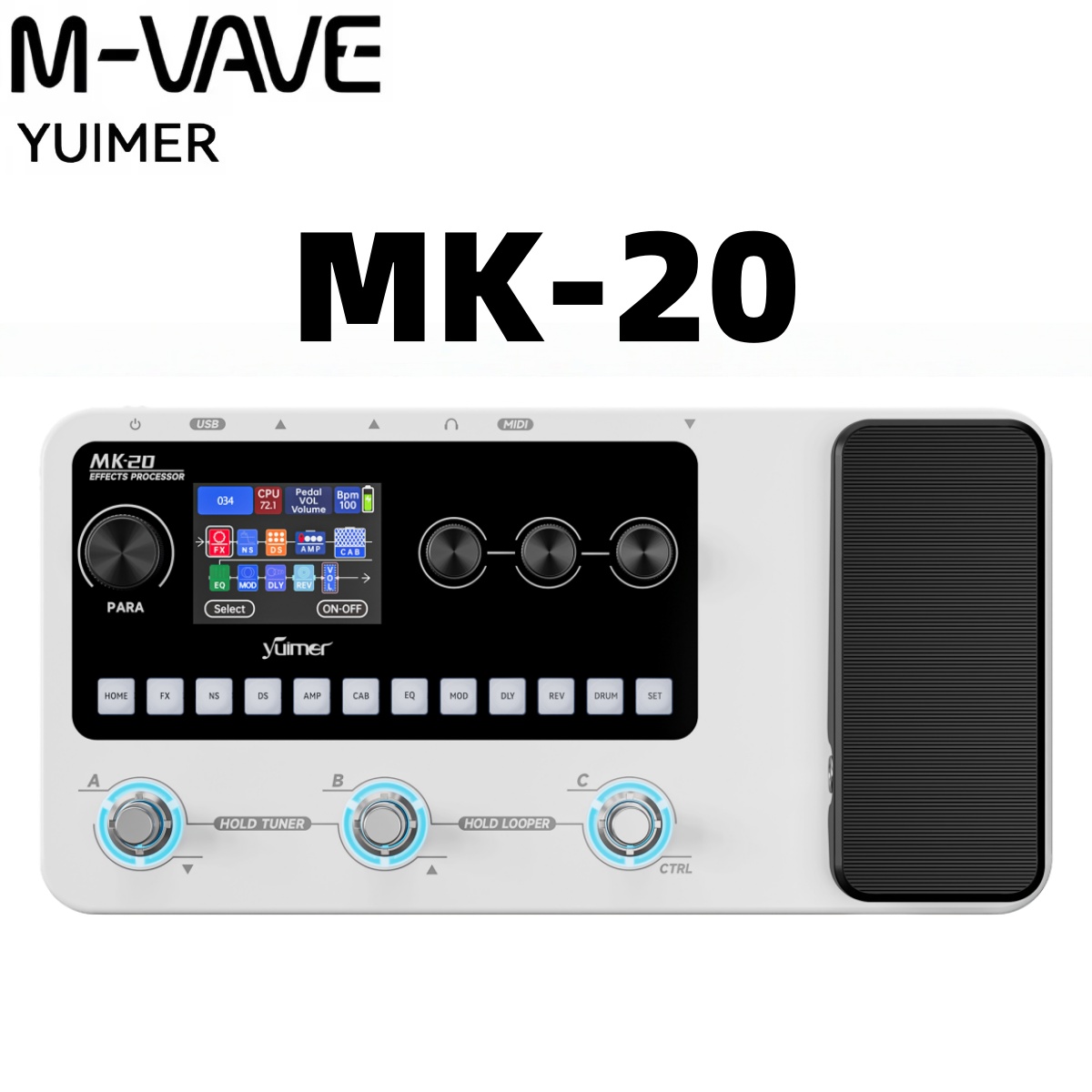 Looper Pedal Guitar - Yuimer MK-20 Multi-Effects Pedal /All-in-One Guitar/Bass