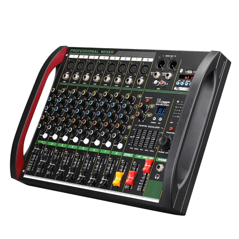Audio Music Mixer - 4 / 8-channel mixer DSP reverberation