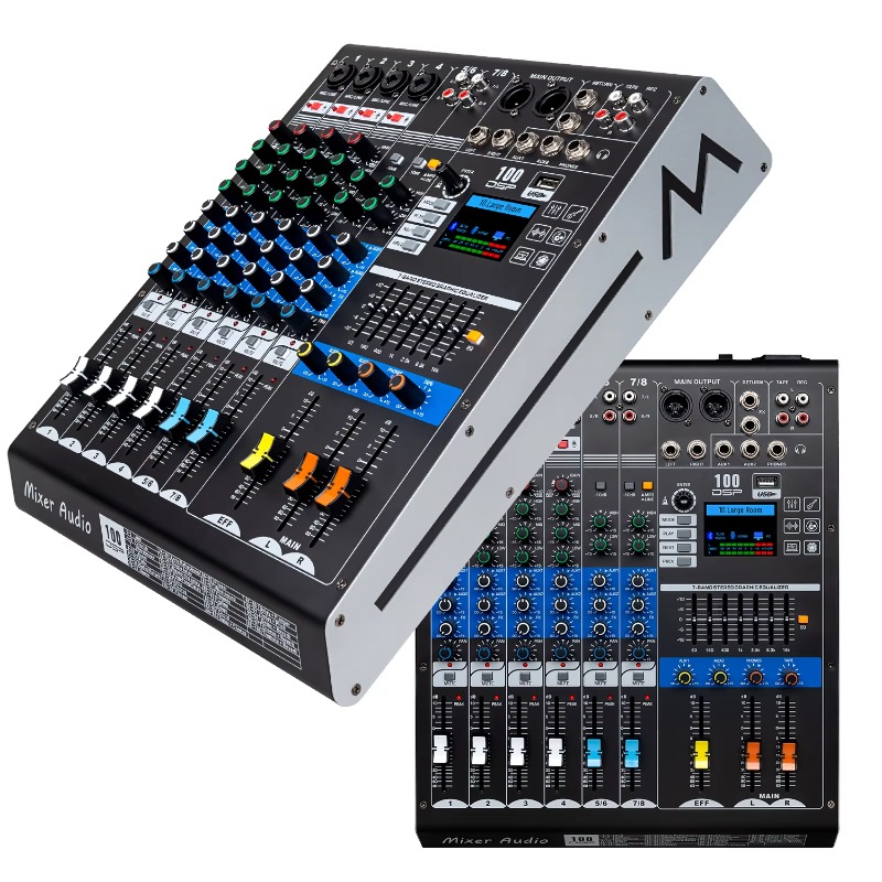 Audio Music Mixer - GAX-HLM80 Green Audio 8-channel Audio Mixer