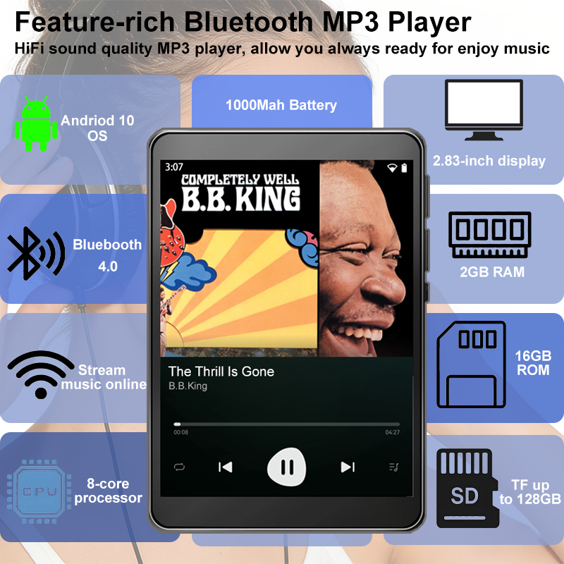 Audio Music Download Free - WiFi MP3 Player Andriod 10 Spotify