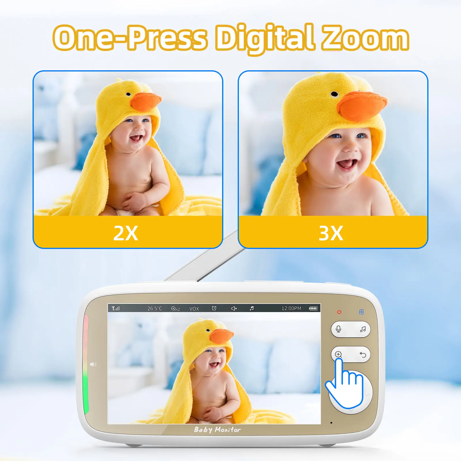 VB803 PRO Baby Monitor with 2p - Audio Music To Video 评论和价格