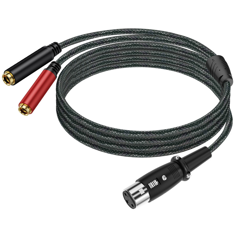 3Pin XLR Female To Dual 6.35mm - Audio Music Mixer 评论和价格
