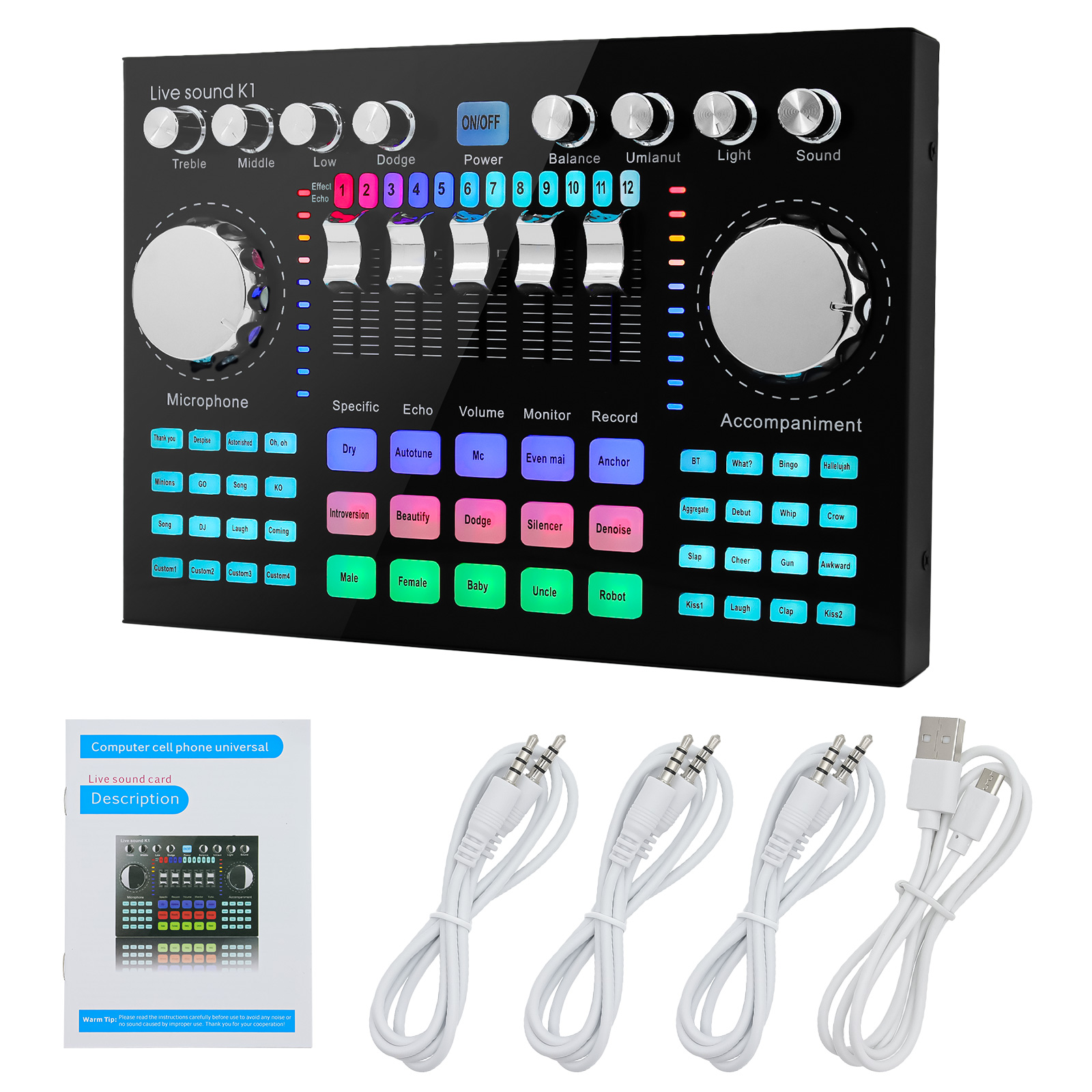 Live Sound Card Portable Inter - Audio Music Mixer 评论和价格