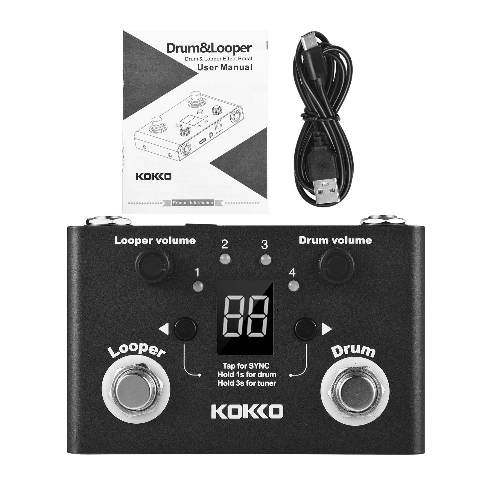 KOKKO Multifunctional Drum Mac - Looper Pedal Guitar 评论和价格