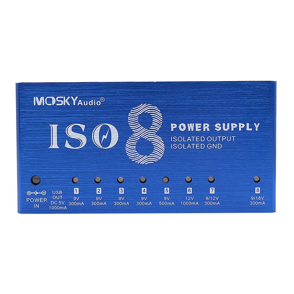 Mosky ISO-8 Pedal Power Supply - Looper Pedal Guitar 评论和价格