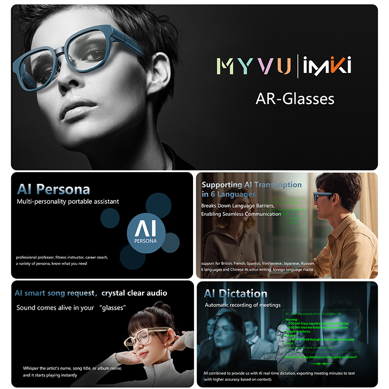 IMIKI AR Glasses Google Assist - Audio Music Google 评论和价格