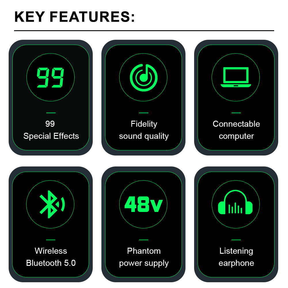 LEUS MX6 Channel 99 DSP Effect - Audio Music Mixer 评论和价格