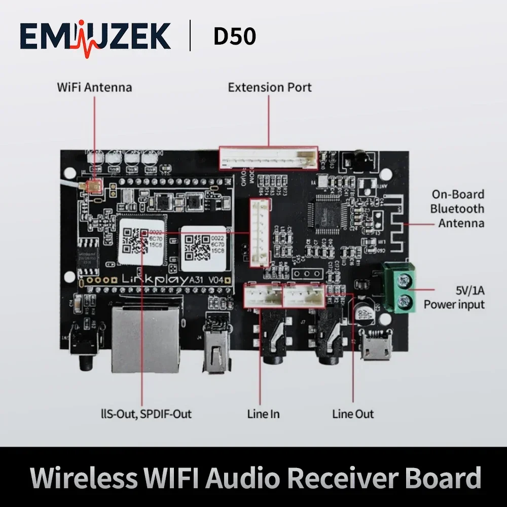 EMIUZEK D50 Wireless Audio Rec - Audio Music By 评论和价格