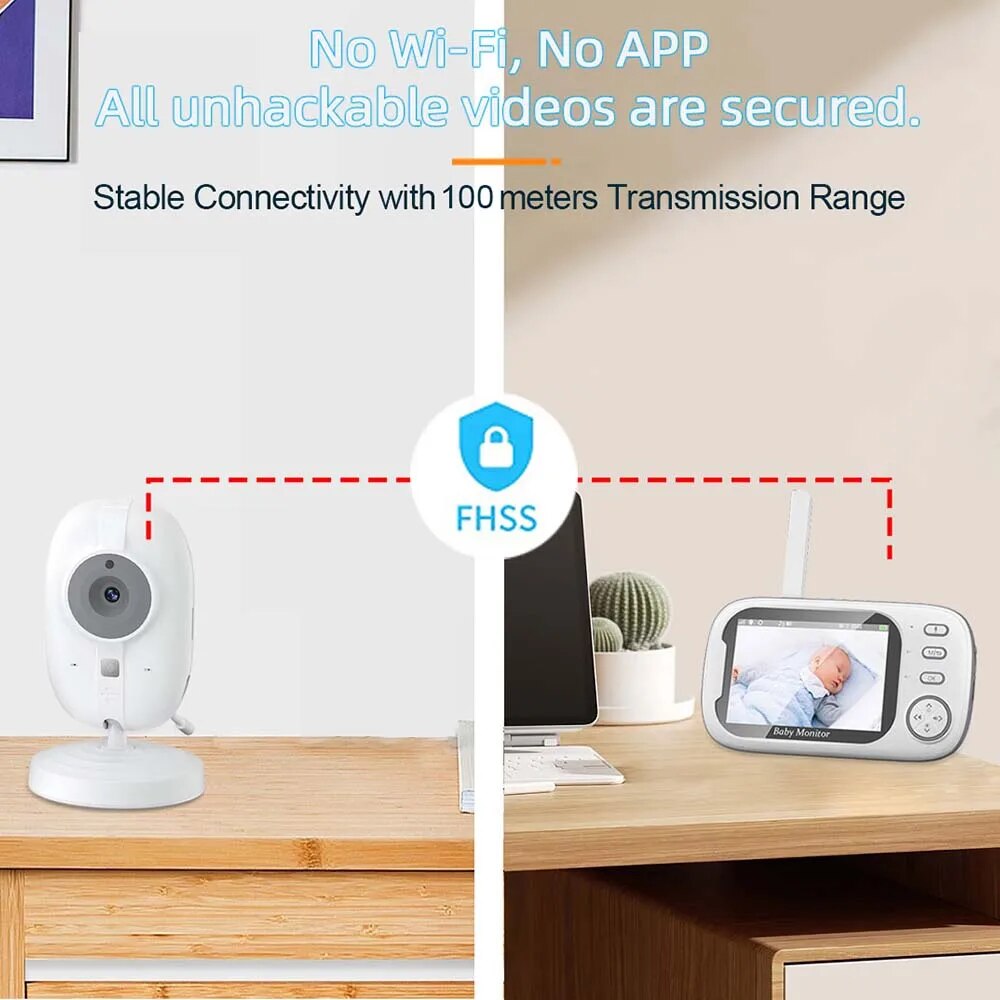3.5'' Video Baby Monitor 2.4G  - Audio Music To Video 评论和价格