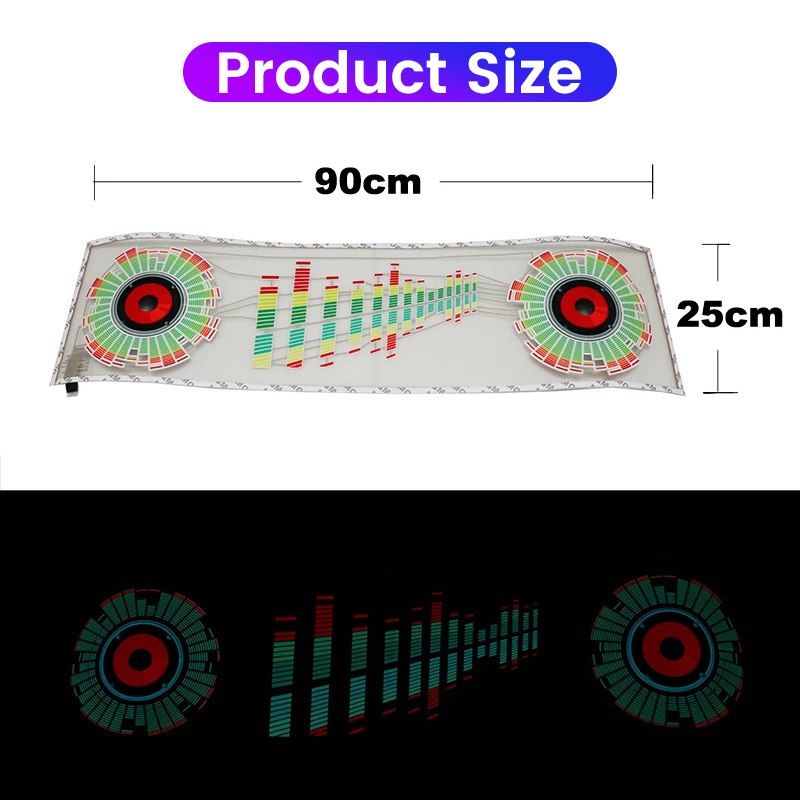 Car Windshield LED Sound Activ - Audio Music Mixer 评论和价格