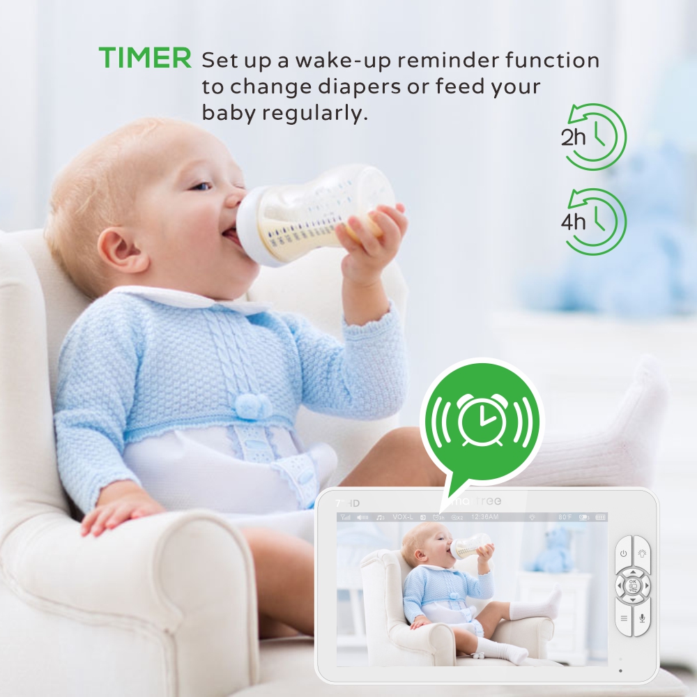7.0 Inch HD Video Baby Monitor - Audio Music To Video 评论和价格