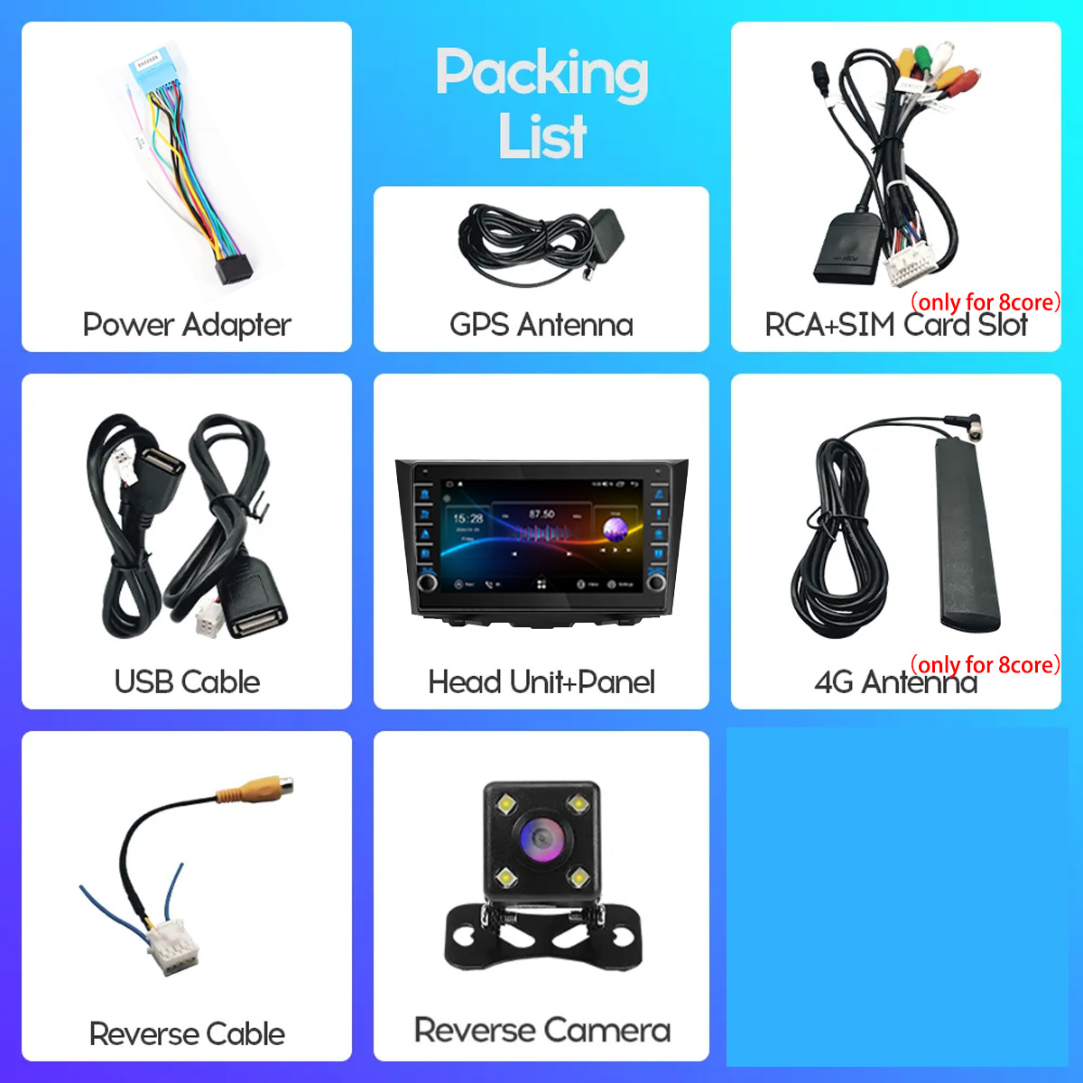 8G Ram 128GB Android 14 Car Ra - Audio Music To Video 评论和价格